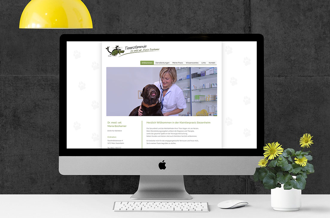 Referenz - Webseiten Relaunch Tierarztpraxis Maria Boshamer
