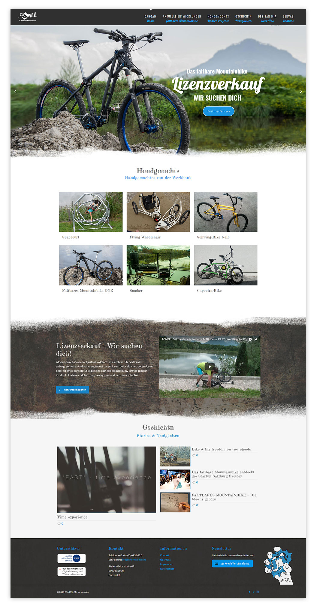 website mockup tonkelom