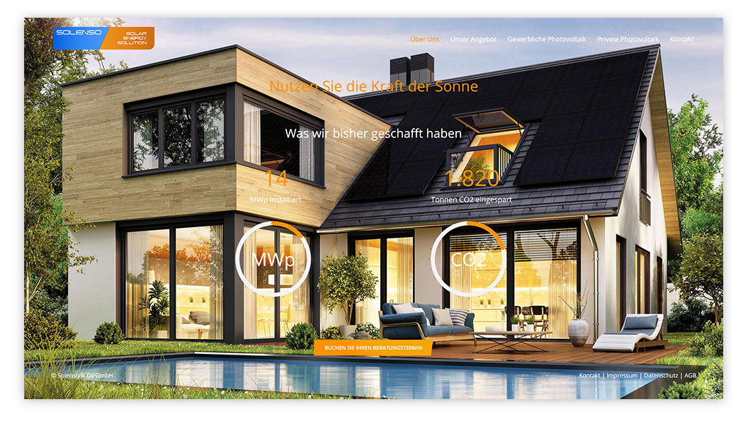 Website Mockup Solenso & Co GmbH