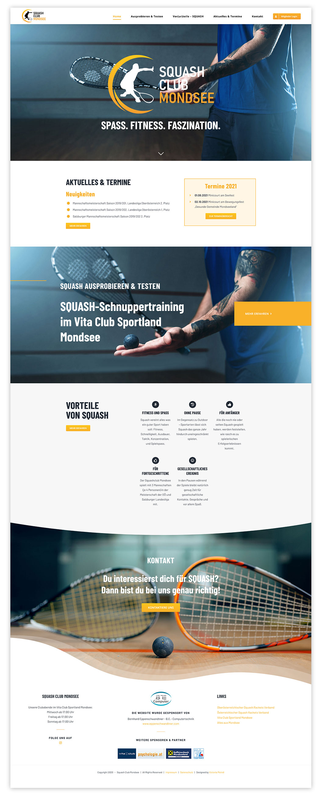 website mockup homepage squash-club-mondsee