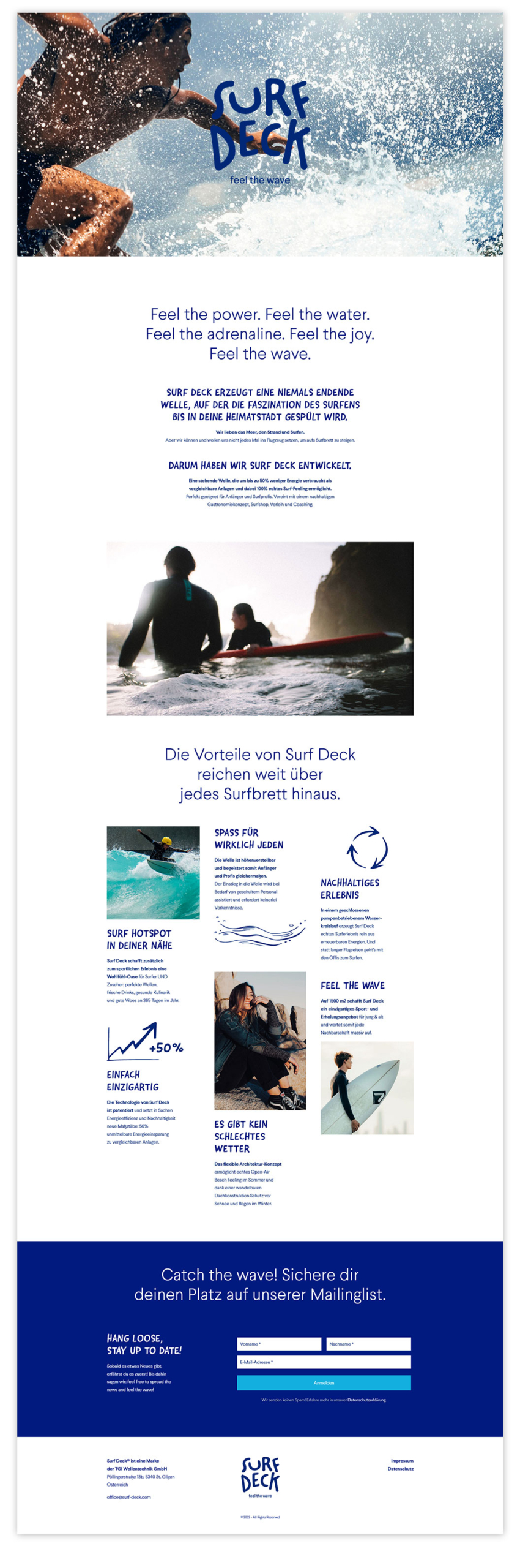 Website Mockup Surf Deck