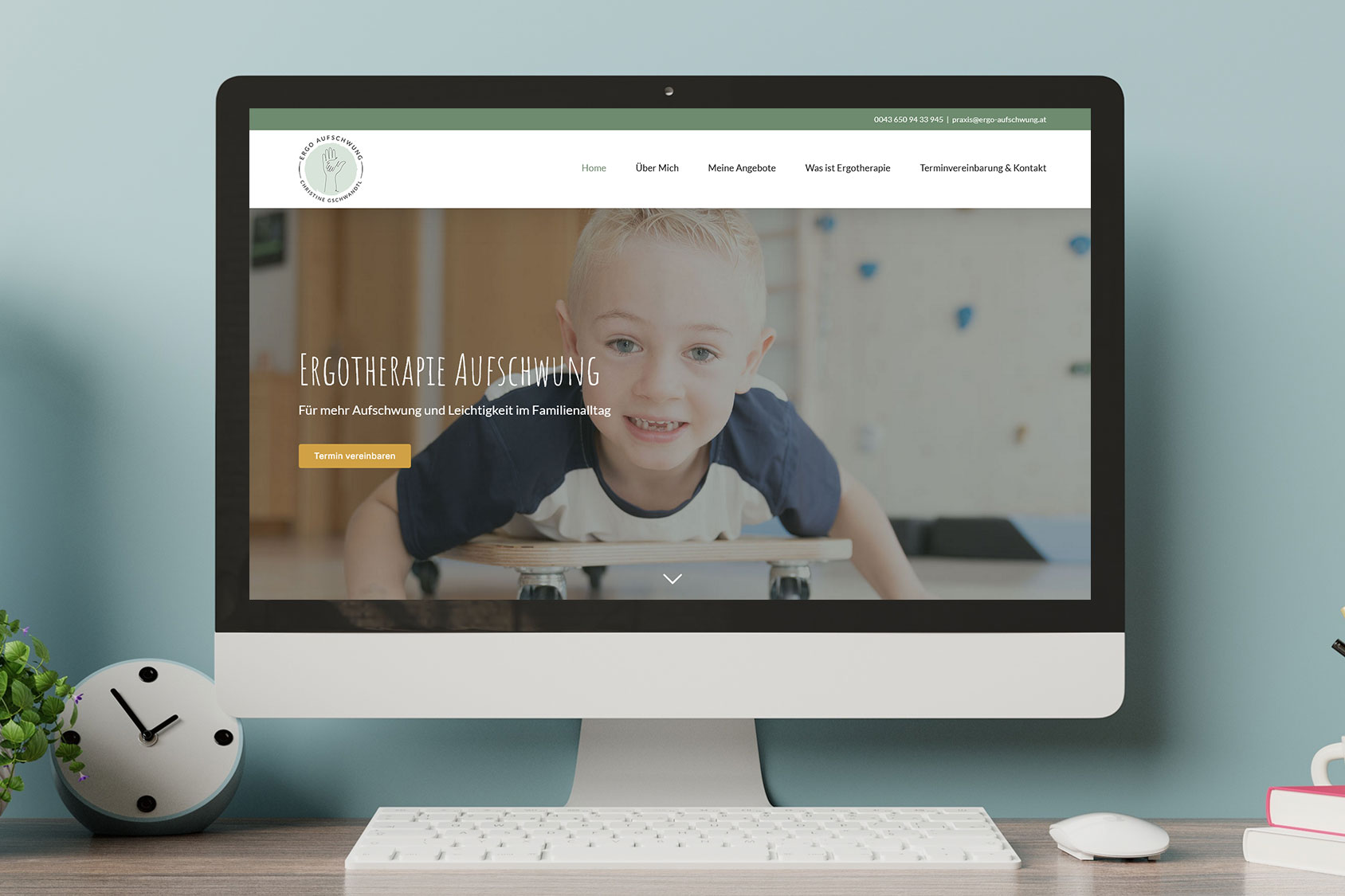 Referenzprojekt Webdesign für die Ergotherapeutin Christine Gschwandtl - Ergo Aufschwung